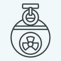 Icon Grenade. related to Nuclear symbol. line style. simple design editable. simple illustration vector