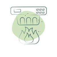 Icon Smoke Detector. related to Nuclear symbol. Color Spot Style. simple design editable. simple illustration vector