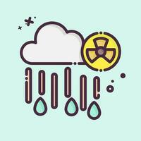 Icon Nuclear Rain. related to Nuclear symbol. MBE style. simple design editable. simple illustration vector