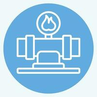 Icon Gas Pipeline. related to Nuclear symbol. blue eyes style. simple design editable. simple illustration vector