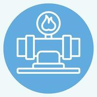 Icon Gas Pipeline. related to Nuclear symbol. blue eyes style. simple design editable. simple illustration vector