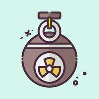 Icon Grenade. related to Nuclear symbol. MBE style. simple design editable. simple illustration vector