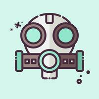 Icon Mask. related to Nuclear symbol. MBE style. simple design editable. simple illustration vector