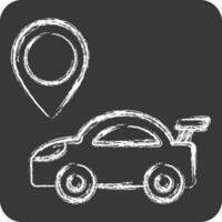 Icon Navigation. related to Racing symbol. chalk Style. simple design editable. simple illustration vector