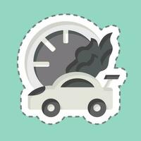 Sticker line cut Racing Speed. related to Racing symbol. simple design editable. simple illustration vector