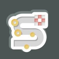 Sticker Race Track. related to Racing symbol. simple design editable. simple illustration vector