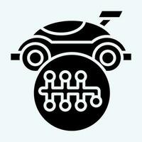 Icon Gearshift. related to Racing symbol. glyph style. simple design editable. simple illustration vector