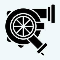 Icon Turbo. related to Racing symbol. glyph style. simple design editable. simple illustration vector