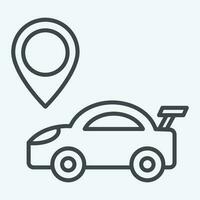 Icon Navigation. related to Racing symbol. line style. simple design editable. simple illustration vector