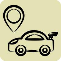 Icon Navigation. related to Racing symbol. hand drawn style. simple design editable. simple illustration vector