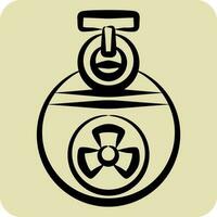 Icon Grenade. related to Nuclear symbol. hand drawn style. simple design editable. simple illustration vector