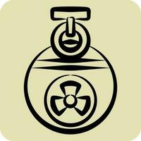 Icon Grenade. related to Nuclear symbol. hand drawn style. simple design editable. simple illustration vector