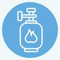 Icon Gas Tank. related to Nuclear symbol. blue eyes style. simple design editable. simple illustration vector
