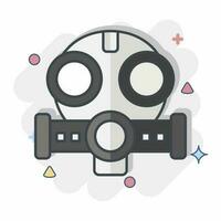 Icon Mask. related to Nuclear symbol. comic style. simple design editable. simple illustration vector