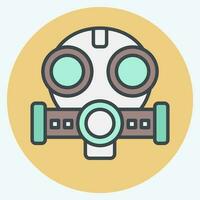 Icon Mask. related to Nuclear symbol. color mate style. simple design editable. simple illustration vector