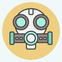 Icon Mask. related to Nuclear symbol. color mate style. simple design editable. simple illustration vector