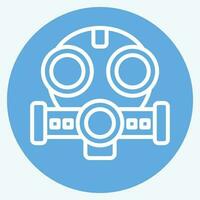 Icon Mask. related to Nuclear symbol. blue eyes style. simple design editable. simple illustration vector