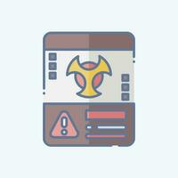 Icon Biohazard. related to Nuclear symbol. long shadow style. simple design editable. simple illustration vector