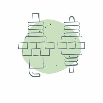 icono Chispa - chispear enchufar. relacionado a carreras símbolo. color Mancha estilo. sencillo diseño editable. sencillo ilustración vector