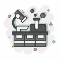 Icon Laboratory. related to Nuclear symbol. comic style. simple design editable. simple illustration vector