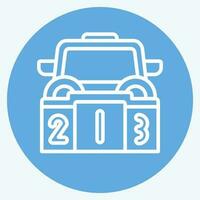 Icon Podium. related to Racing symbol. blue eyes style. simple design editable. simple illustration vector