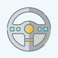 Icon Steering Wheel. related to Racing symbol. doodle style. simple design editable. simple illustration vector