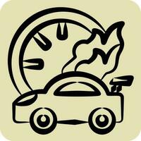 Icon Racing Speed. related to Racing symbol. hand drawn style. simple design editable. simple illustration vector