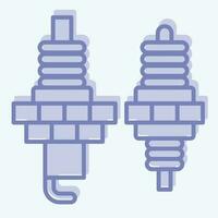 Icon Spark Plug. related to Racing symbol. two tone style. simple design editable. simple illustration vector