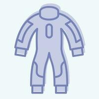 Icon Race Suit. related to Racing symbol. two tone style. simple design editable. simple illustration vector