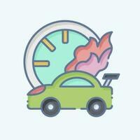 Icon Racing Speed. related to Racing symbol. doodle style. simple design editable. simple illustration vector