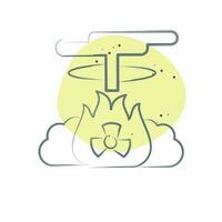 Icon Nuclear Blast. related to Nuclear symbol. Color Spot Style. simple design editable. simple illustration vector