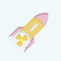 Icon Nuclear Label. related to Nuclear symbol. flat style. simple design editable. simple illustration vector