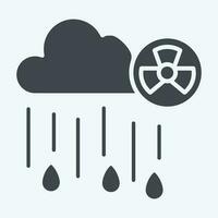 Icon Nuclear Rain. related to Nuclear symbol. glyph style. simple design editable. simple illustration vector