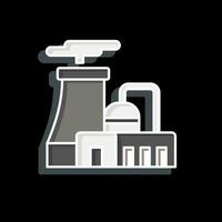 Icon Nuclear Plant. related to Nuclear symbol. glossy style. simple design editable. simple illustration vector