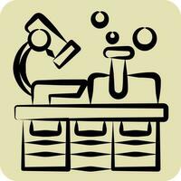 Icon Laboratory. related to Nuclear symbol. hand drawn style. simple design editable. simple illustration vector