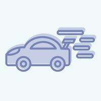 Icon Race Car. related to Racing symbol. two tone style. simple design editable. simple illustration vector