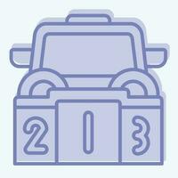 Icon Podium. related to Racing symbol. two tone style. simple design editable. simple illustration vector
