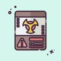 Icon Biohazard. related to Nuclear symbol. MBE style. simple design editable. simple illustration vector