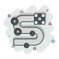 Icon Race Track. related to Racing symbol. comic style. simple design editable. simple illustration vector