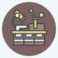Icon Laboratory. related to Nuclear symbol. color mate style. simple design editable. simple illustration vector