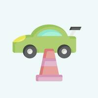 Icon Traffic Cone. related to Racing symbol. flat style. simple design editable. simple illustration vector