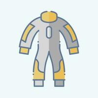 Icon Race Suit. related to Racing symbol. doodle style. simple design editable. simple illustration vector