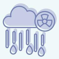 Icon Nuclear Rain. related to Nuclear symbol. two tone style. simple design editable. simple illustration vector