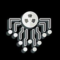 Icon Radiation. related to Nuclear symbol. glossy style. simple design editable. simple illustration vector