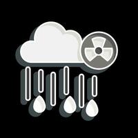 icono nuclear lluvia. relacionado a nuclear símbolo. lustroso estilo. sencillo diseño editable. sencillo ilustración vector