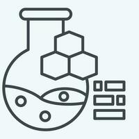 Icon Chemicals. related to Nuclear symbol. line style. simple design editable. simple illustration vector