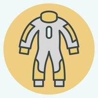 Icon Race Suit. related to Racing symbol. color mate style. simple design editable. simple illustration vector