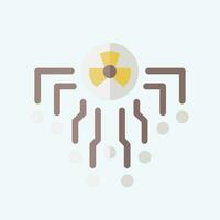 Icon Radiation. related to Nuclear symbol. flat style. simple design editable. simple illustration vector