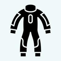 Icon Race Suit. related to Racing symbol. glyph style. simple design editable. simple illustration vector