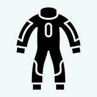 Icon Race Suit. related to Racing symbol. glyph style. simple design editable. simple illustration vector